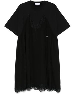 Stella McCartney レースパネル ドレス - ブラック