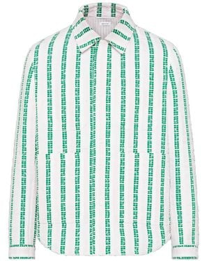 Thom Browne Repp Striped Tweed Utility Jacket - Blue
