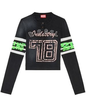 DIESEL ‘T-Uncserafin’ T-Shirt With Logo - Black