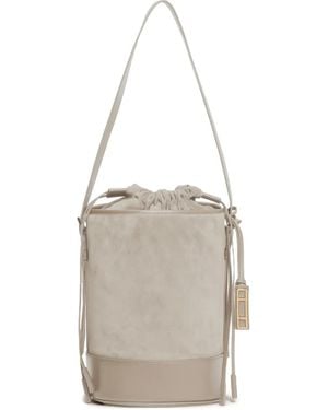 Fabiana Filippi Drawstring Panelled Bucket Bag - White