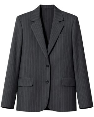 IRO Kamea Pinstripe-Pattern Notched-Lapel Blazer - Gray