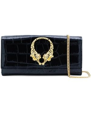 Roberto Cavalli Bandolera Con Motivo De Tigre - Negro