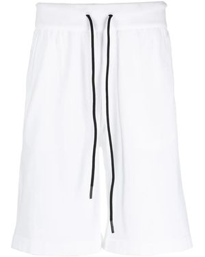 Iceberg Logo-Print Cotton Track Shorts - White