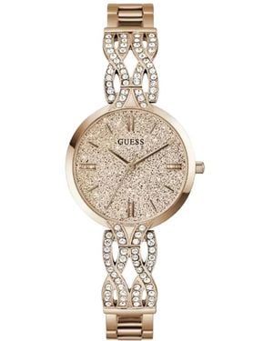 Guess Crystal-Embellished 32Mm Watch - White