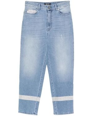 Just Cavalli Vaqueros Capri Con Detalles De Purpurina - Azul