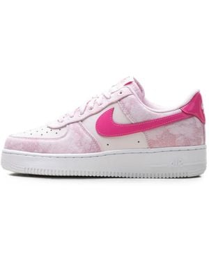 Nike Air Force 1 Low '07 Denim Trainers - Pink