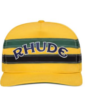 Rhude Logo-Lettering Baseball Cap - Yellow