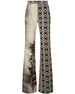 Alberta Ferretti Geometric-Print Pants - White