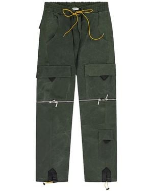 Rhude Zip-Detail Cargo Trousers - Green