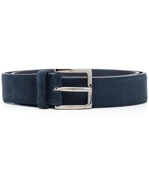 Orciani Metal Buckle Suede Belt - Blue