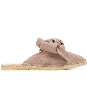 Manebí Bow Front Mule Style Espadrilles - White