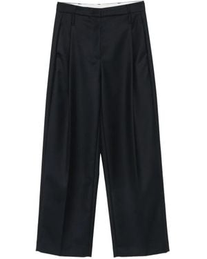 Tela Pleated Wide-Leg Pants - White