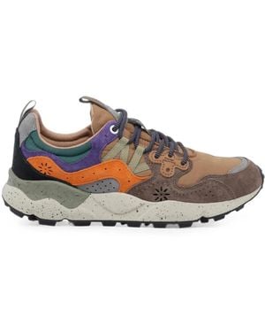 Flower Mountain Yamano 3 Suede-Panelled Chunky Trainers - White