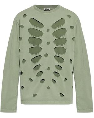 AVAVAV Semi-Distressed Layered T-Shirt - Green