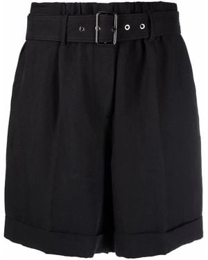 Woolrich Belted Flared Shorts - Black