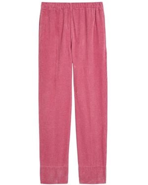American Vintage Pantalon Droit Padow En Velours Côtelé - Rose