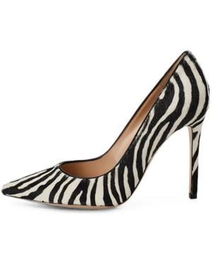 Gianvito Rossi Zebra-Print Pumps - Black