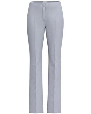 Marella Pressed-Crease Belt-Loop Trousers - Grey