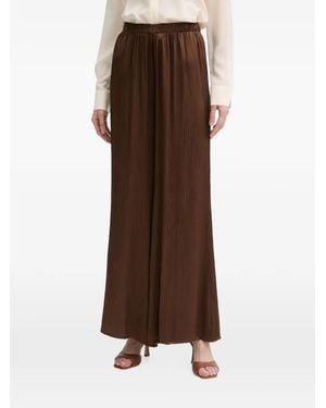 Haveone Crinkled-Finish Palazzo Pants - Brown