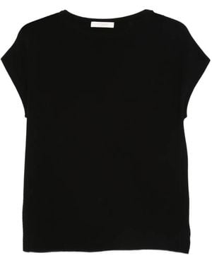 Zanone Camiseta Con Cuello Redondo - Negro