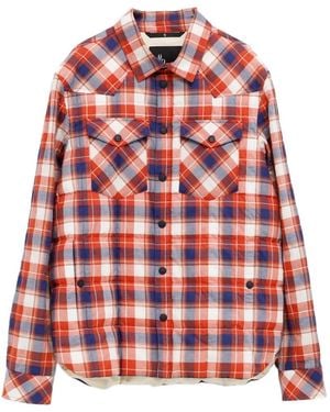 Moncler Checked Wool Padded Jacket - Red