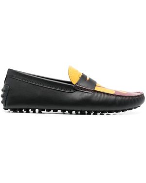 Palm Angels X Moncler X Tod'S Printed Gommino Driving Shoes - Black