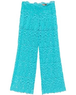 Ermanno Scervino フローラルレース パンツ - ブルー