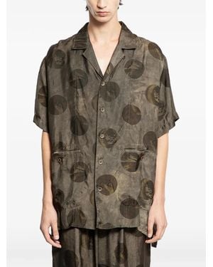 Uma Wang Terry Printed Shirt - Green