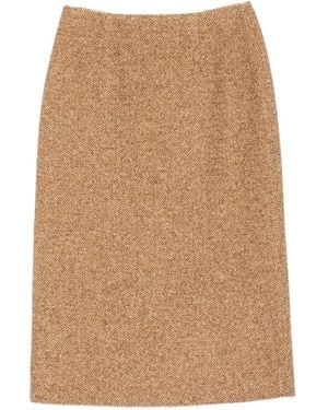 Ermanno Scervino ヘリンボーン スカート - ナチュラル