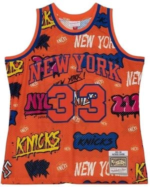 Mitchell & Ness X Knicks 1991 Slap Sticker Swingman Tanktop - Rood