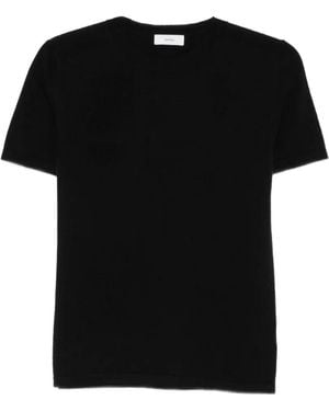 Grifoni Fine-Knit T-Shirt - Black