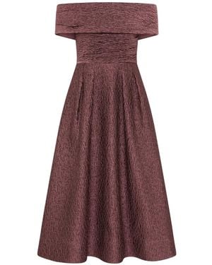 Rebecca Vallance Adalin Off-Shoulder Midi Dress - Purple