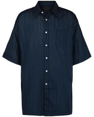 Givenchy Striped Short-Sleeve Shirt - Blue