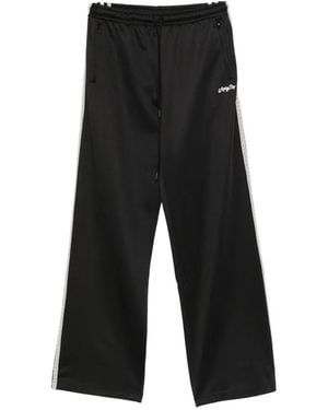 Aniye By Sienna Lace-Trim Side-Stripe Track Pants - Black