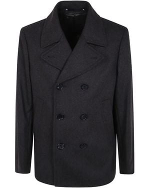 Paul Smith Double-Breasted Peacoat - Black