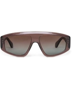 Alaïa Geometric-Frame Sunglasses - Grey