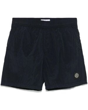 Stone Island Mid-Thigh Shorts - Blue