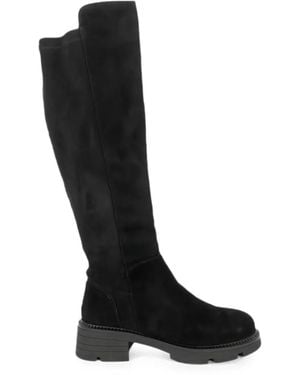 Linda Baumann Knee-High Lug-Sole Boots - Black