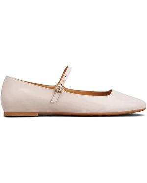 Tod's Leather Ballerina Shoes - White
