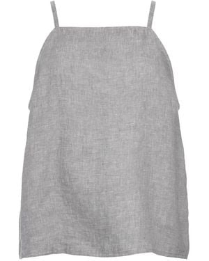 Eres Gentille Square-Neck Top - Grey