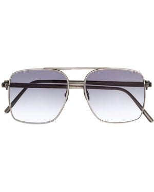 Werkstatt:münchen Distressed Square-Frame Sunglasses - Blue