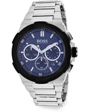 BOSS Stainless-Steel Chronograph 45Mm Watch - Gray