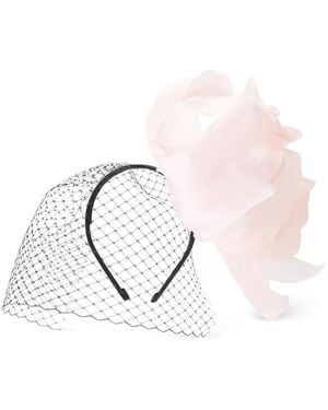 Maison Michel Floral-Appliqué Headband - Pink
