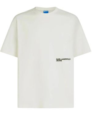 KARL LAGERFELD Logo-Print T-Shirt - White