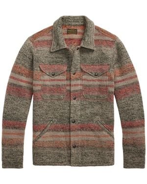 RRL Patterned-Jacquard Shirt - Grey