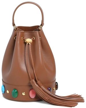 Gianvito Rossi Sienna Shanti バケットバッグ - ブラウン