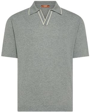 Cruna Camiseta Con Cuello En V - Gris