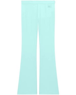 Courreges Low-Rise Flared Trousers - Blue