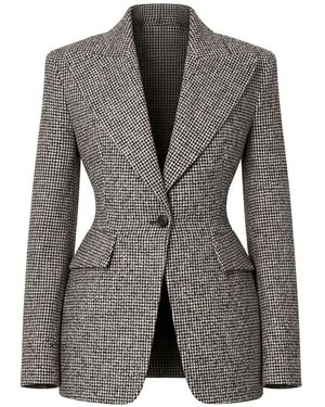 Ermanno Scervino Houndstooth Jacket - Grey