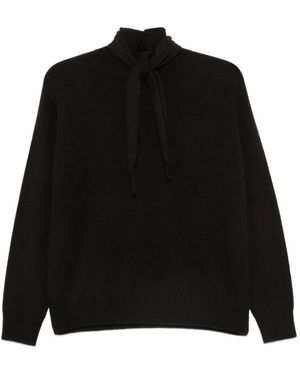 Vanisé Pull En Cachemire À Fermeture Nouée - Black